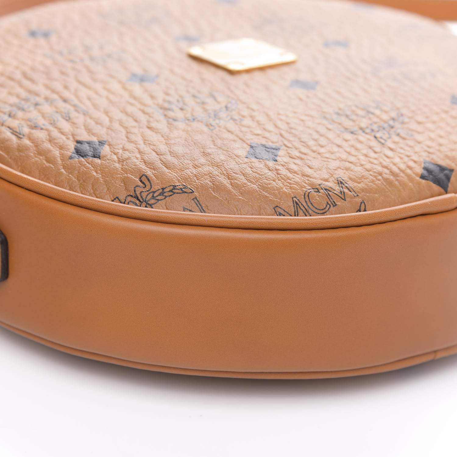 MCM Visetos Medium Heritage Tambourine Cognac 8 of 9