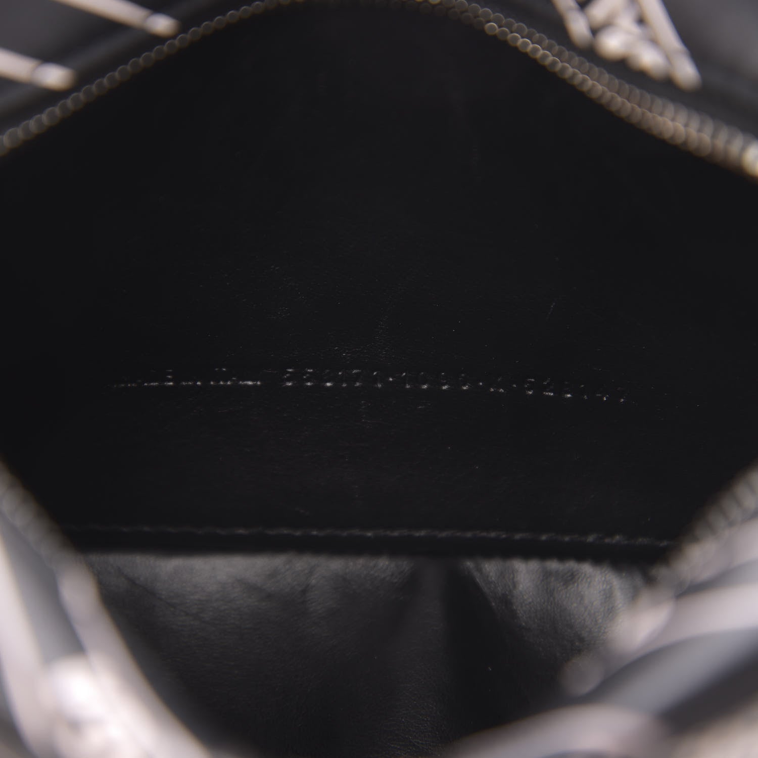 Balenciaga Calfskin Diagonal Allover Logo Print XS Ville Camera Bag Black White 7 of 10