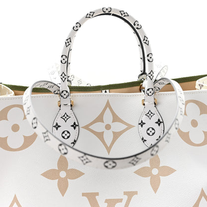 Louis Vuitton Monogram Giant Onthego GM Kaki Beige 7 of 10