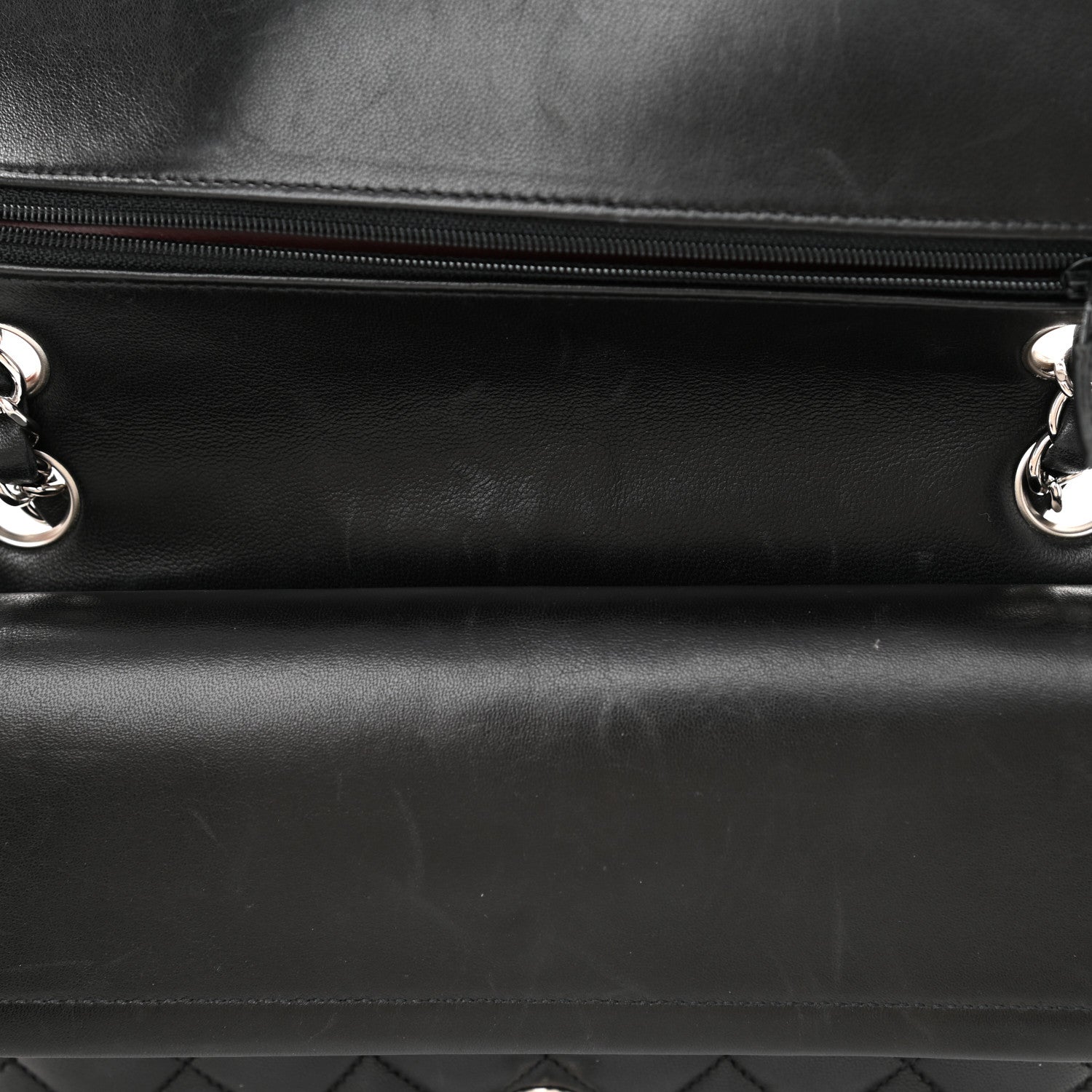 Chanel Lambskin Quilted Medium Double Flap Black 8 of 12