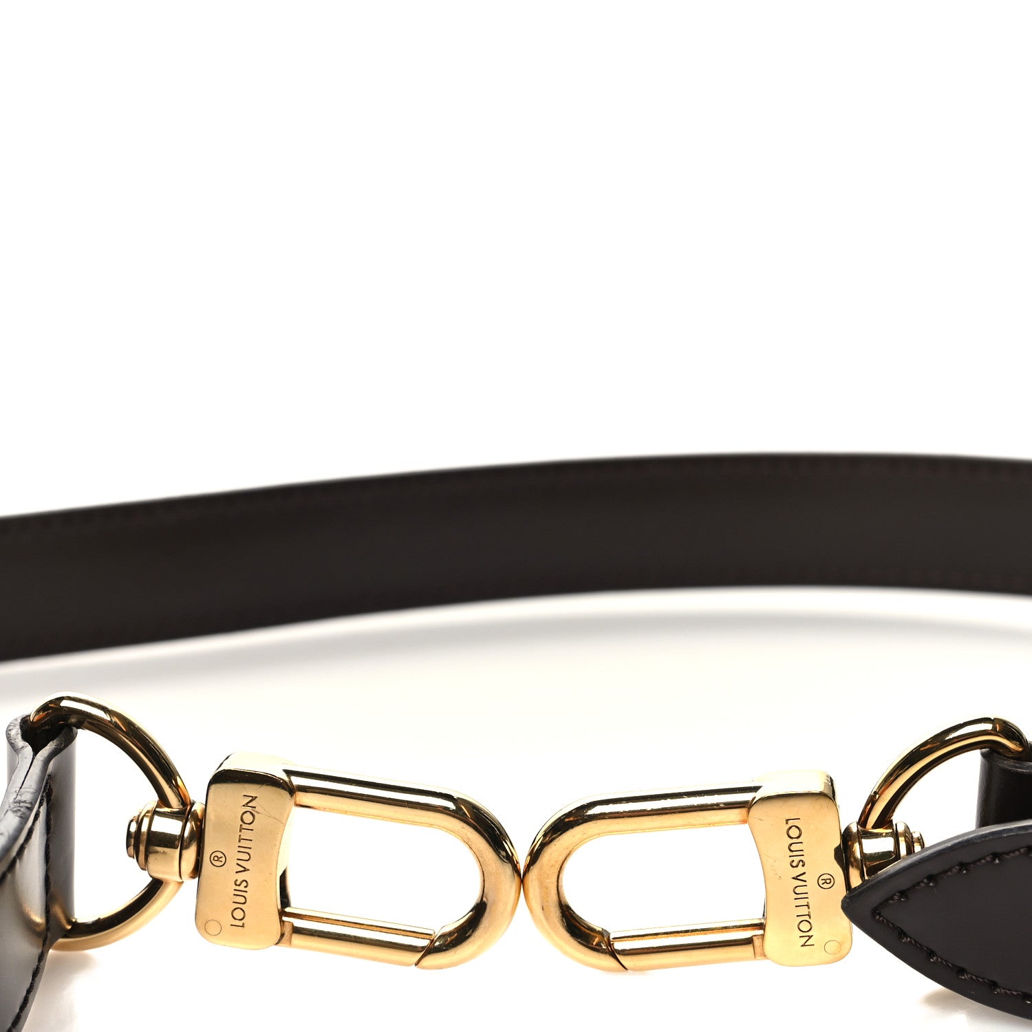 Louis Vuitton Calfskin Adjustable Speedy Bandouliere Shoulder Strap Brown 3 of 4