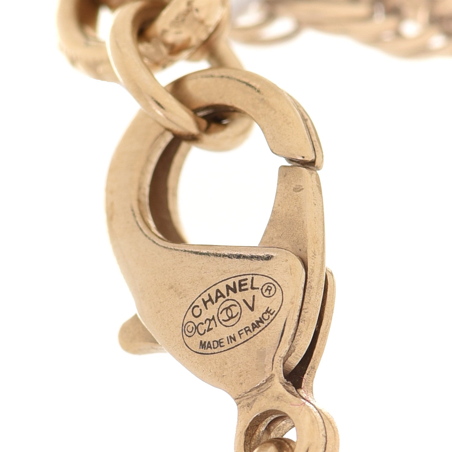 Chanel Pearl CC Round Pendant Necklace Gold 4 of 5