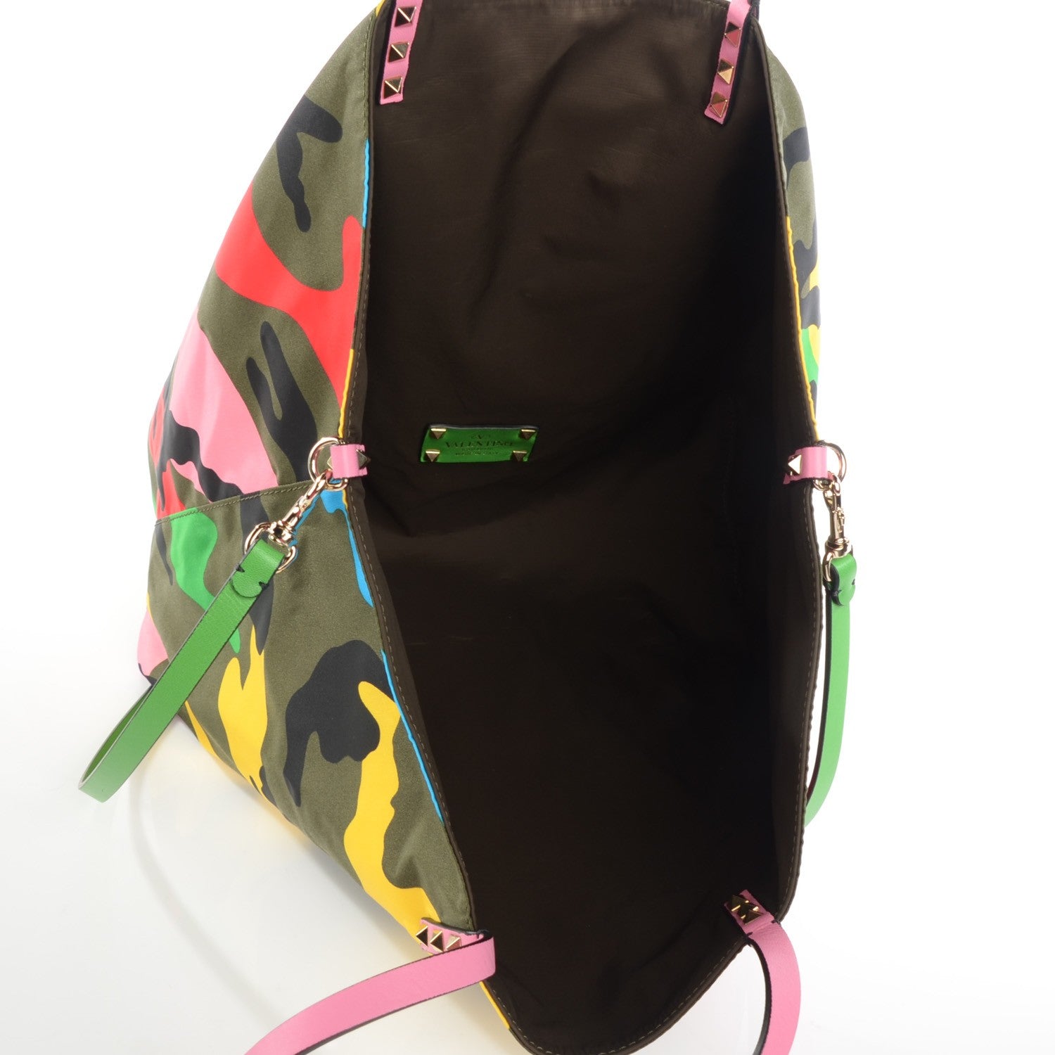 Valentino Garavani Nylon Psychedelic Camo Rockstud Easy Tote Multicolor 5 of 8