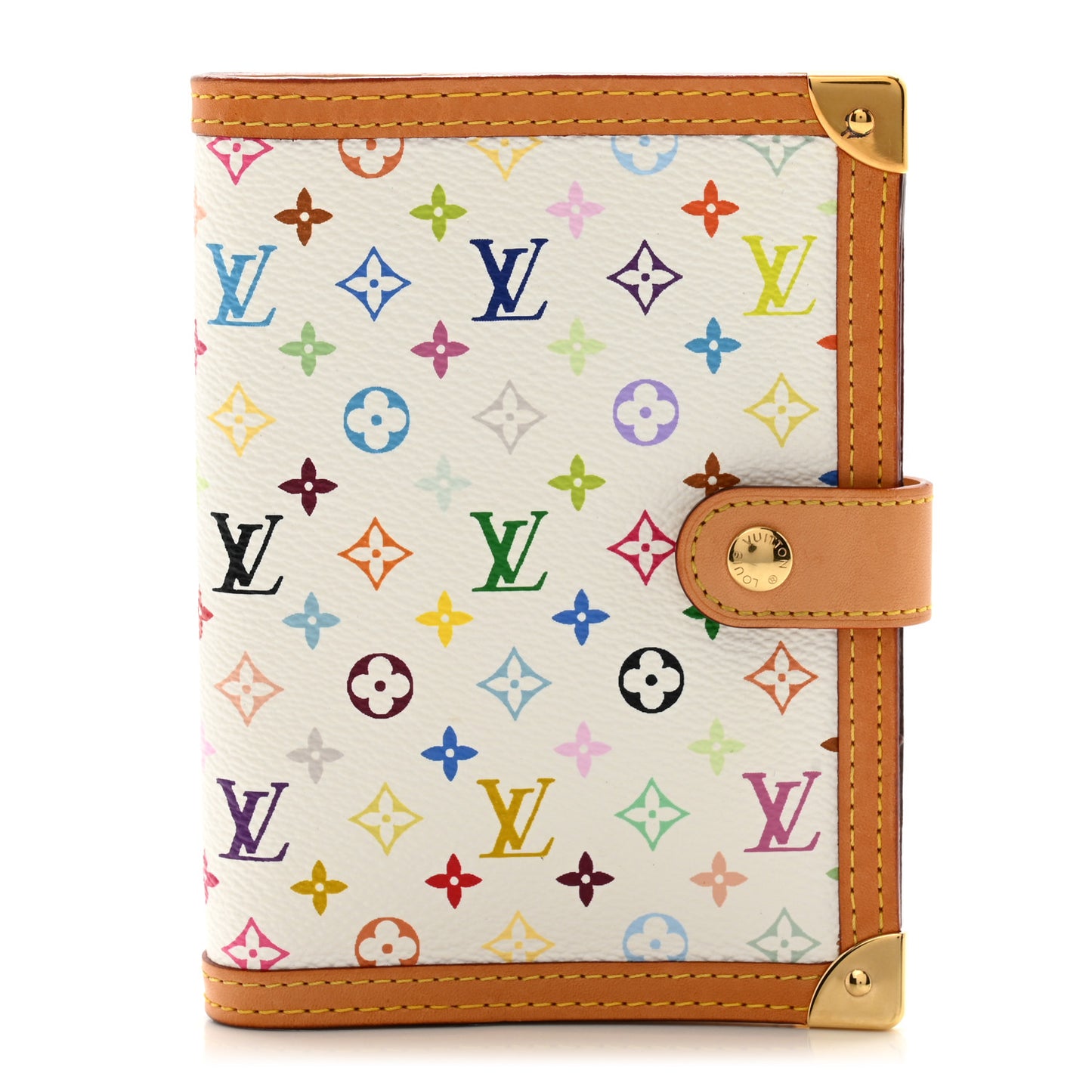 Monogram Multicolor Small Ring Agenda Cover White
