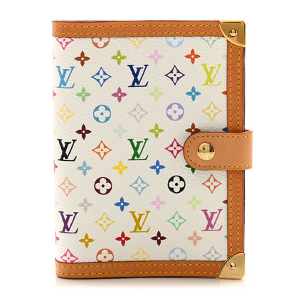 Louis Vuitton Monogram Multicolor Small Ring Agenda Cover White 1 of 9