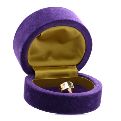 Gucci 18K Yellow Gold 9mm Icon Band Ring 46 3.75 5 of 5