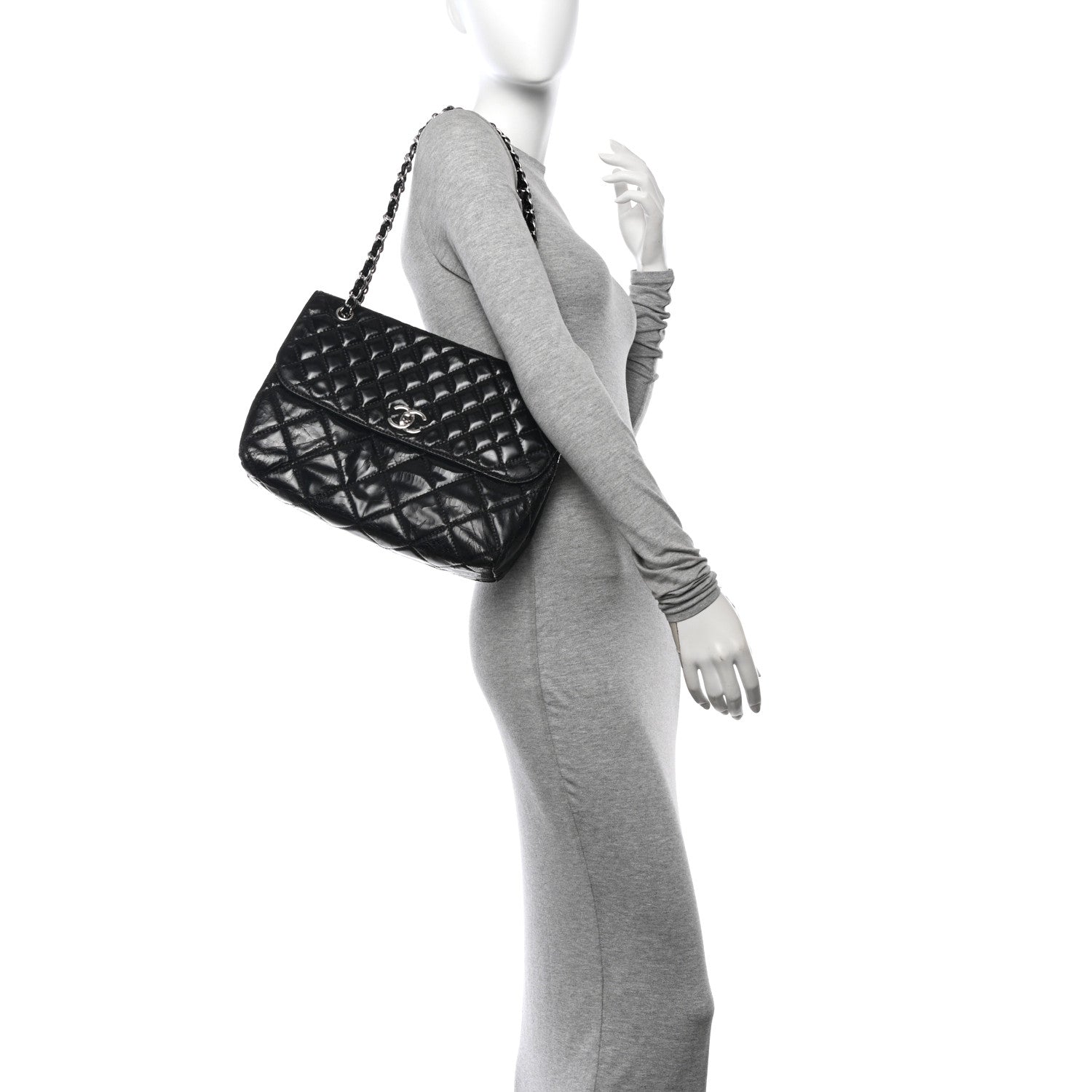 Chanel Vinyl Quilted In the Business Flap Bag Black 2 of 13