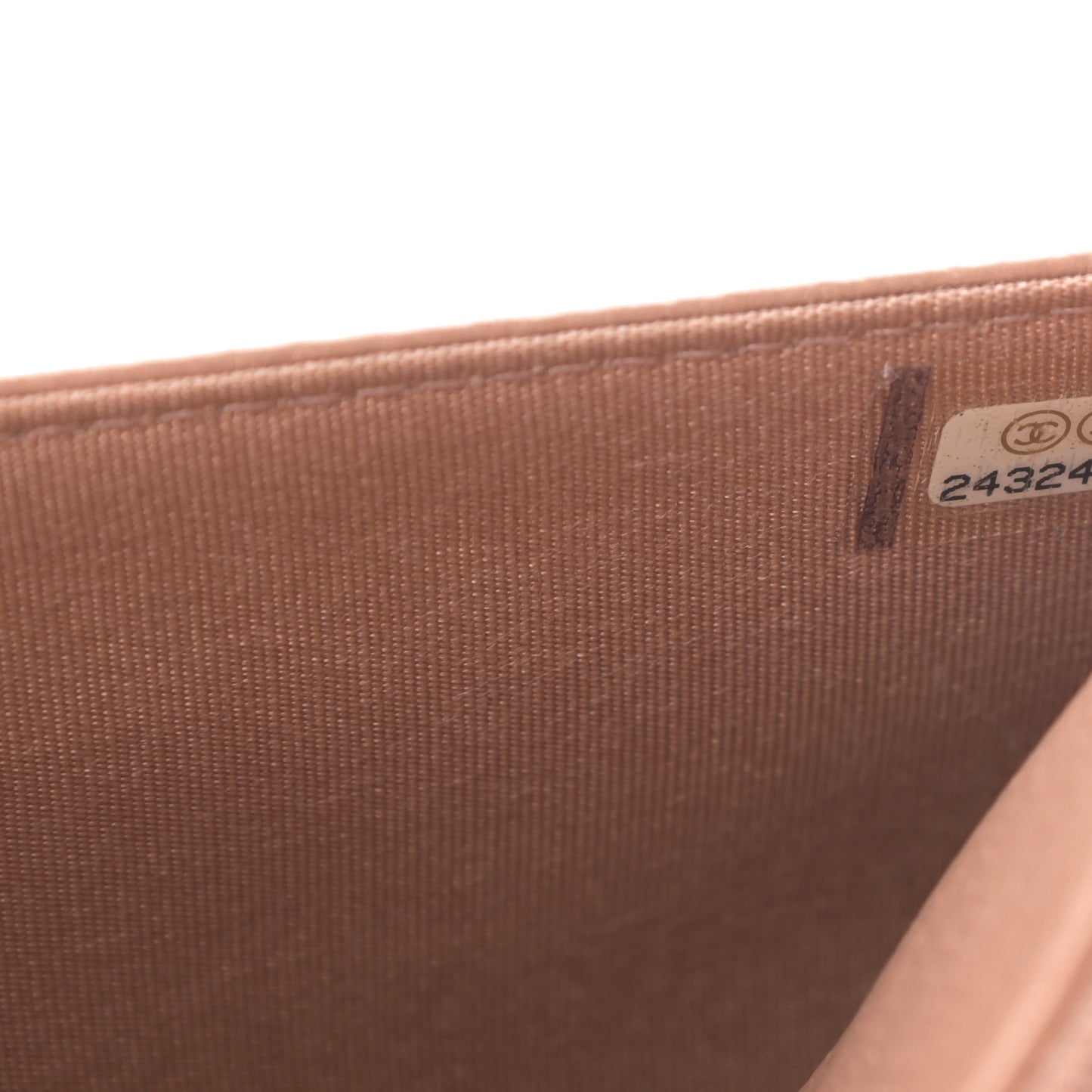 Grained Calfskin Quilted Label Click Flap Wallet On Chain WOC Pink