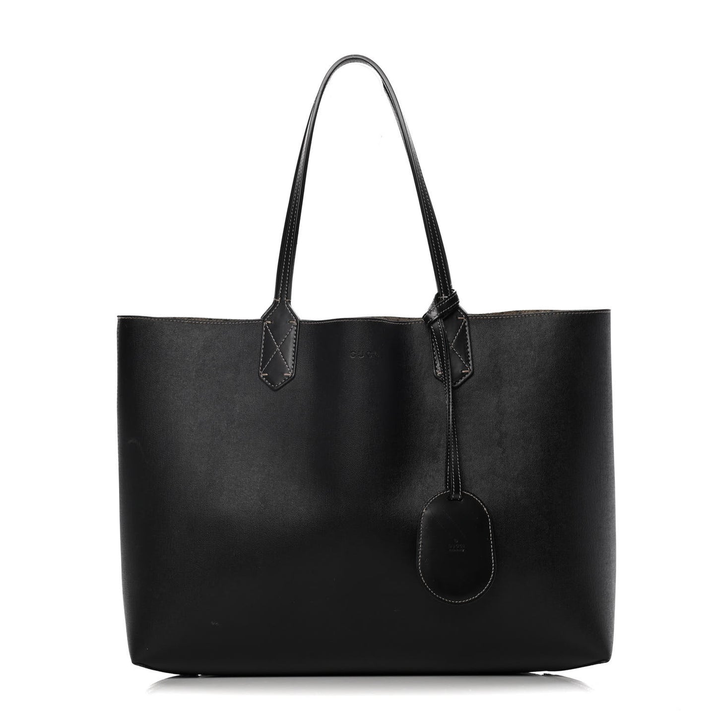 Calfskin GG Supreme Monogram Medium Reversible Tote Black