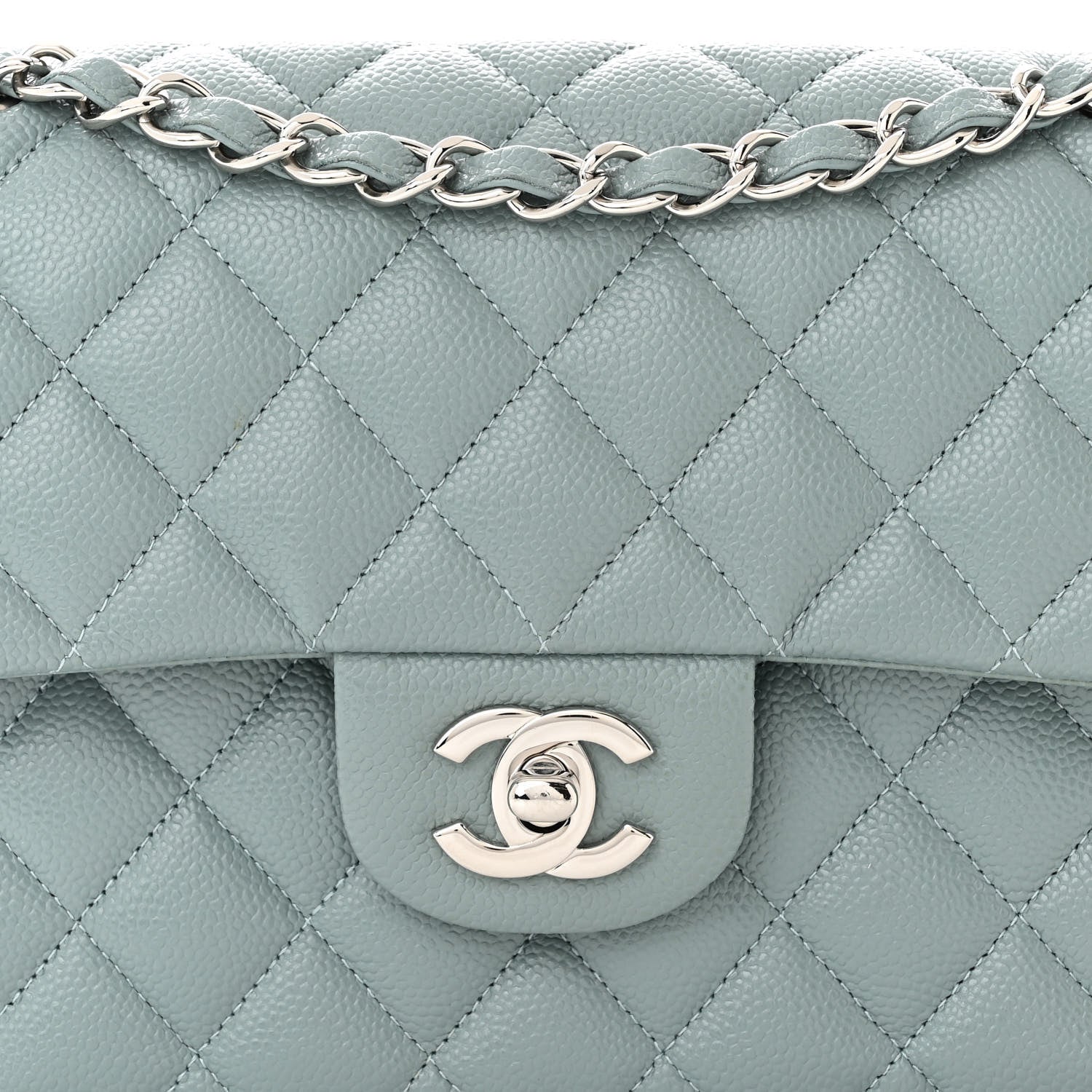 Chanel Caviar Quilted Small Double Flap Blue 8 of 11