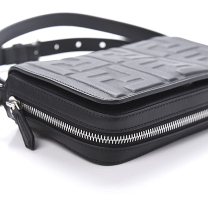 Fendi Nappa FF 1974 Embossed Mini Expandable Flap Bag Black 6 of 10