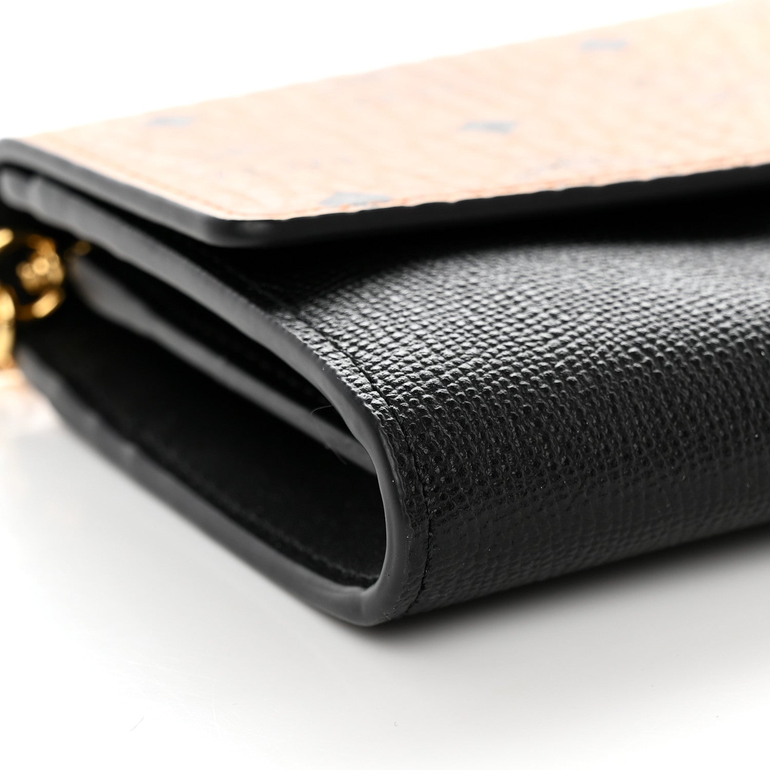 MCM Visetos Calfskin Large Mena Crossbody Wallet On Chain Cognac Black 8 of 11