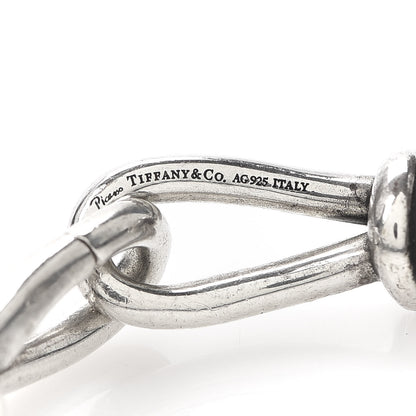 Tiffany Sterling Silver Calfskin Paloma Picasso Knot Single Braid Bracelet Black 4 of 4