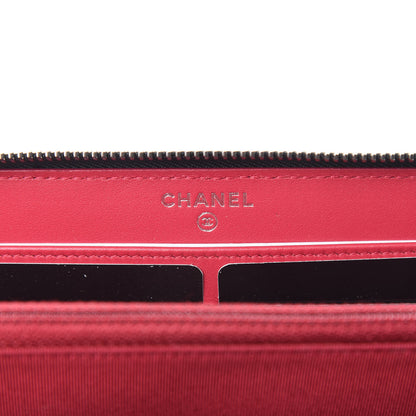Chanel Aged Calfskin Quilted Small Gabrielle Zip Around Wallet Black 6 of 8