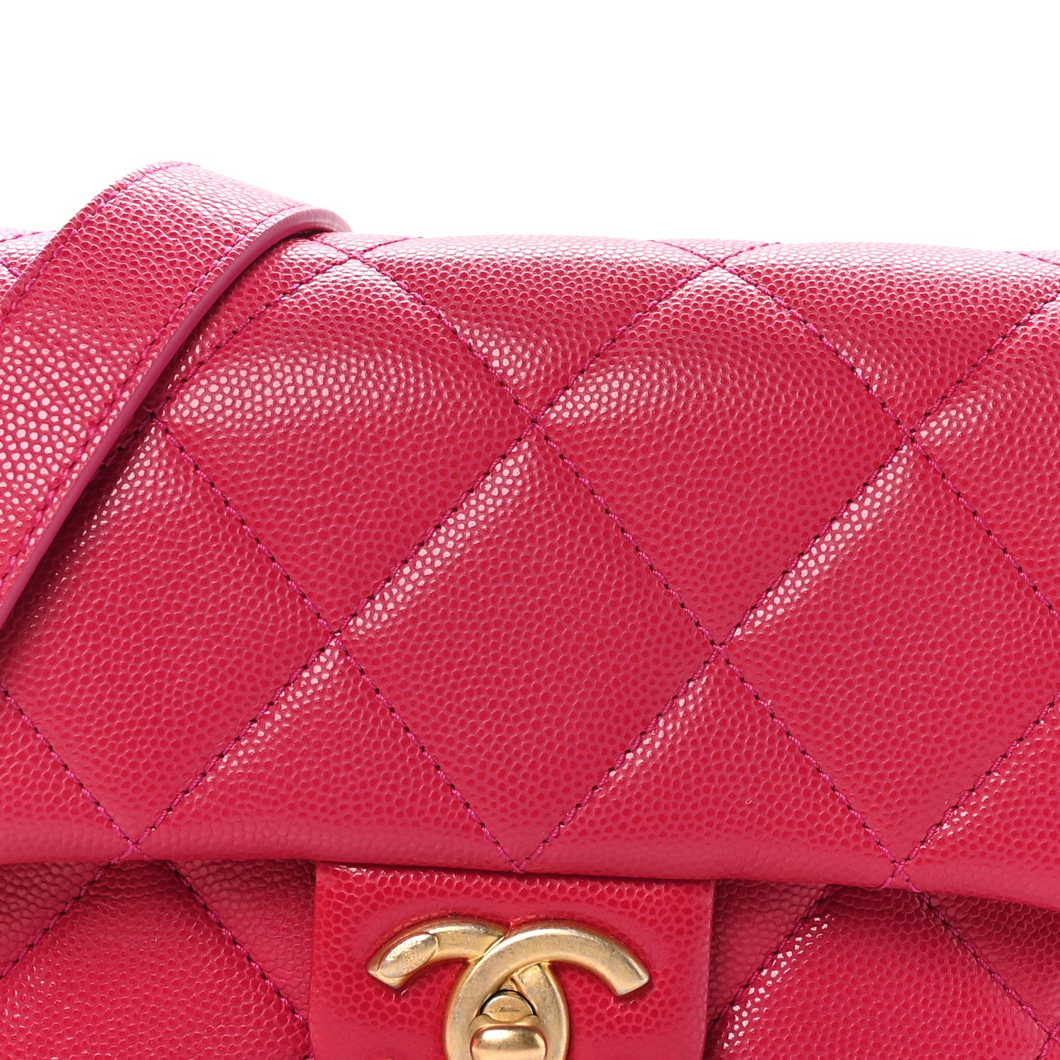Chanel Caviar Quilted Mini Twist Your Buttons Flap Fuchsia 8 of 11