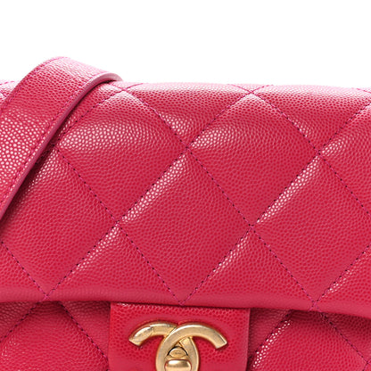 Chanel Caviar Quilted Mini Twist Your Buttons Flap Fuchsia 8 of 11