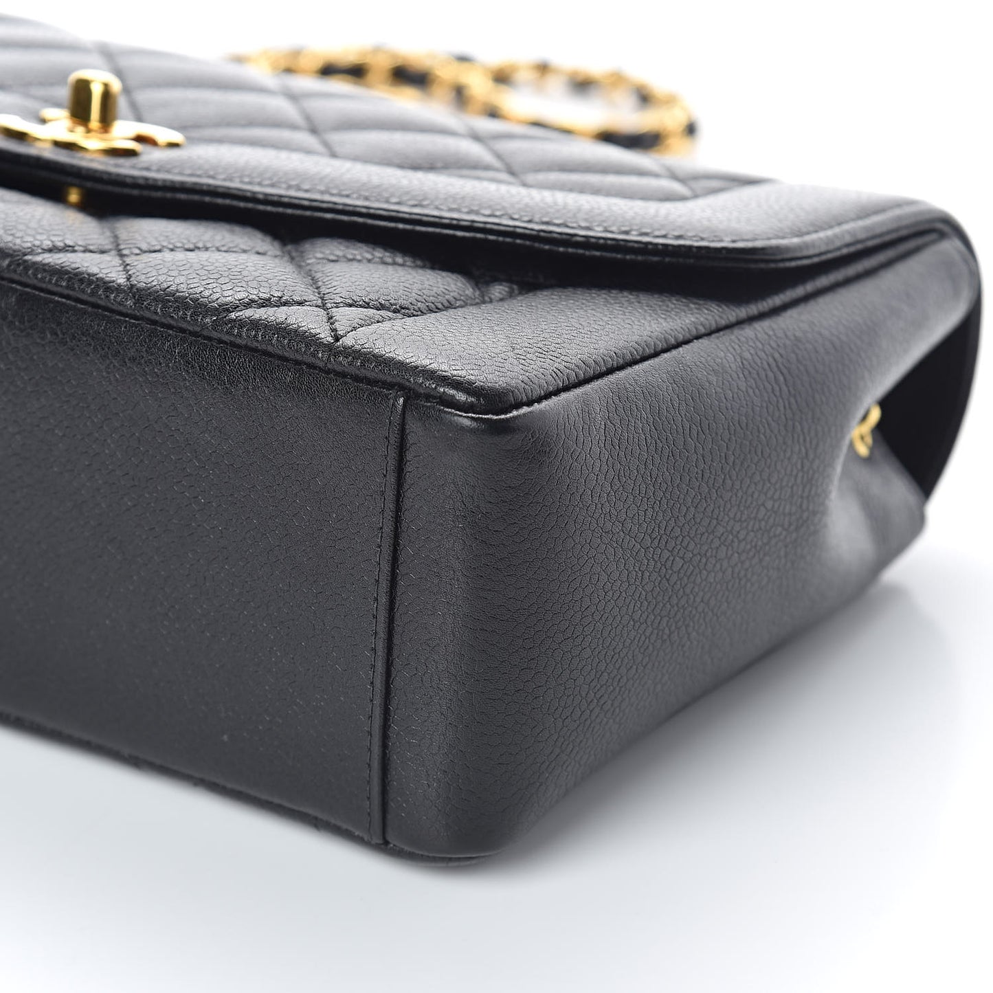 Caviar Quilted Medium Single Flap Black
