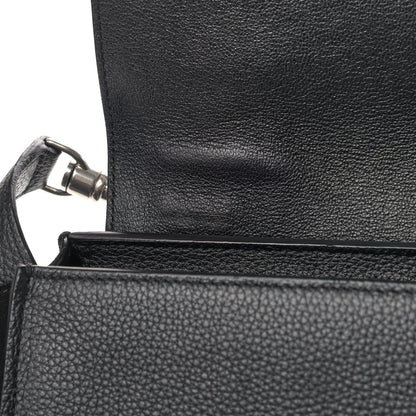 Celine Drummed Calfskin Suede Small Trapeze Black 7 of 7