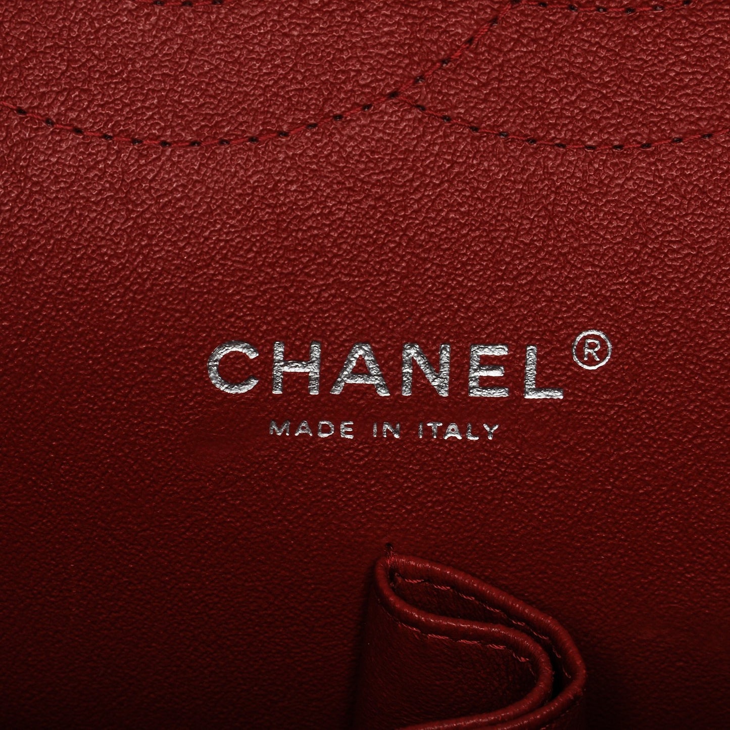 Caviar Quilted Jumbo Double Flap Red