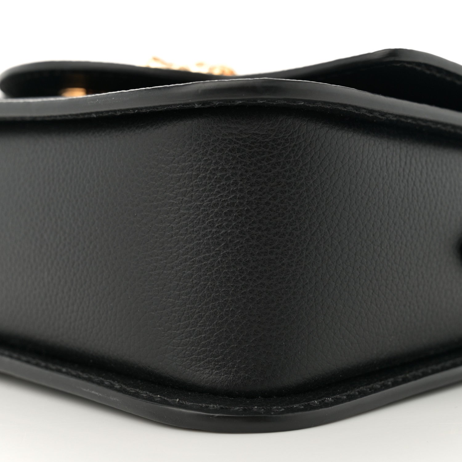 Versace Grained Calfskin La Medusa Flap Shoulder Bag  Black 9 of 9