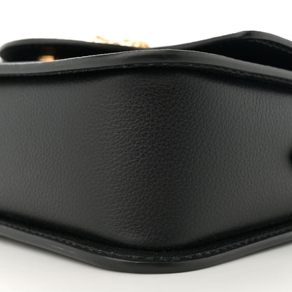 Versace Grained Calfskin La Medusa Flap Shoulder Bag  Black 9 of 9