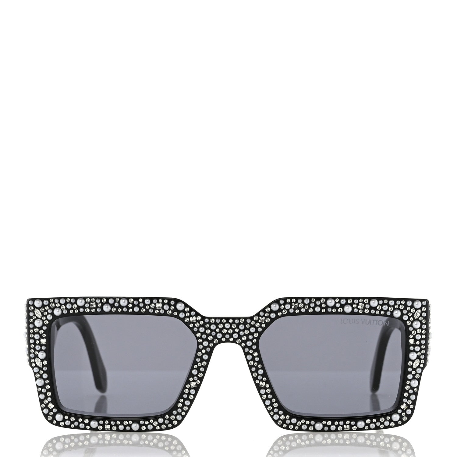 Louis Vuitton Acetate LV Clash Pearls & Strass Sunglasses Z2396W Black 2 of 7