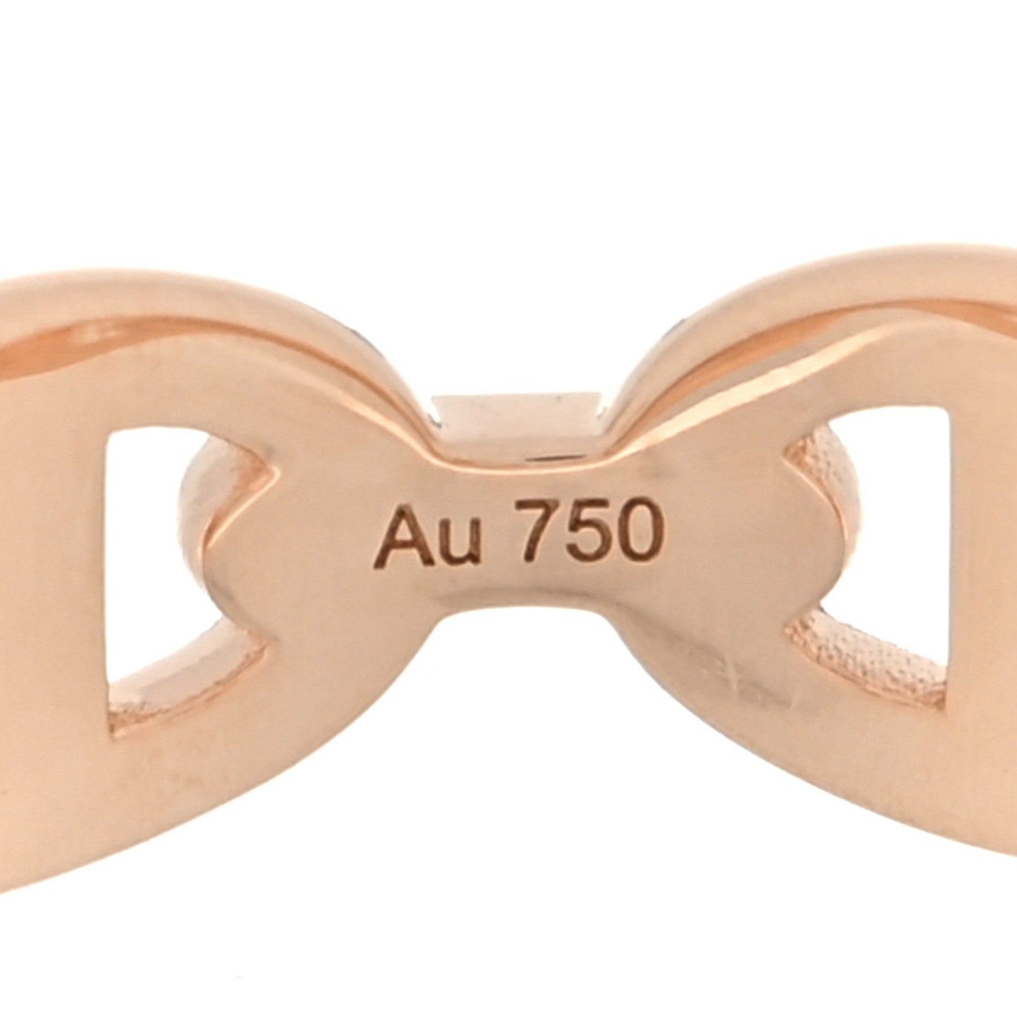 Hermes 18K Rose Gold PM Chaine d'Ancre Enchainee Ring 51 5.75 6 of 6