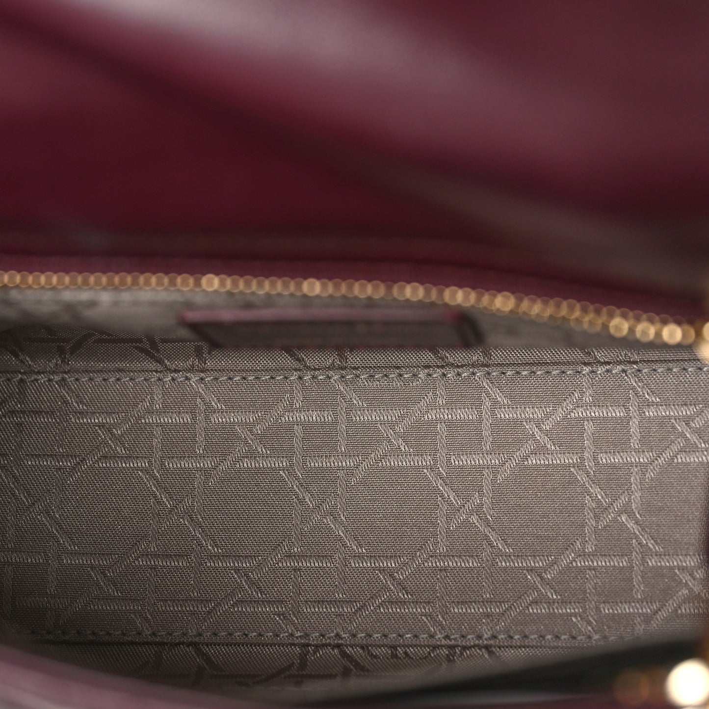 Lambskin Cannage Small Lucky Badges My Lady Dior Plum