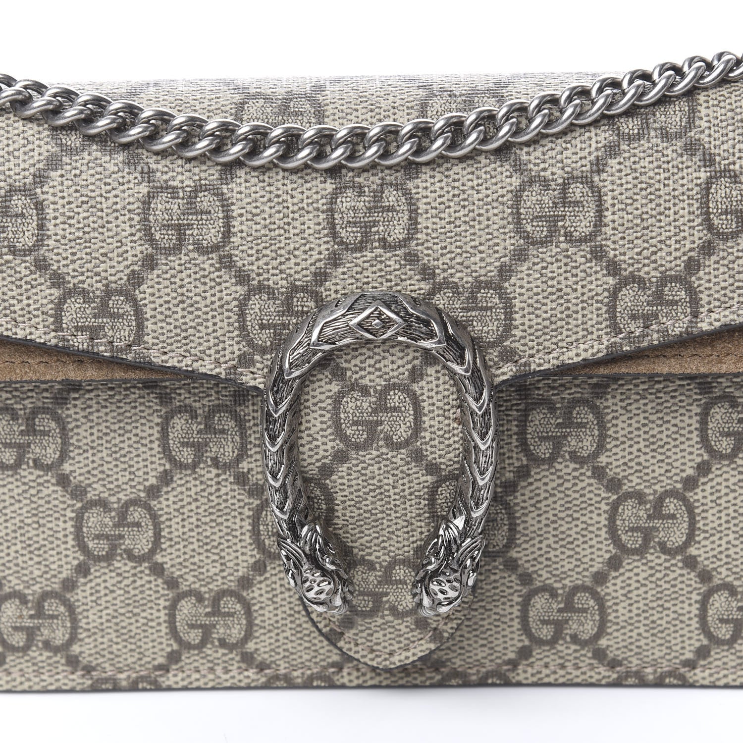 Gucci GG Supreme Monogram Super Mini Dionysus Shoulder Bag Taupe 8 of 11