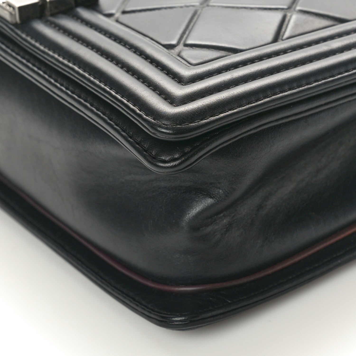 Chanel Calfskin Embossed Medium Paris Salzburg Boy Flap Black 10 of 10