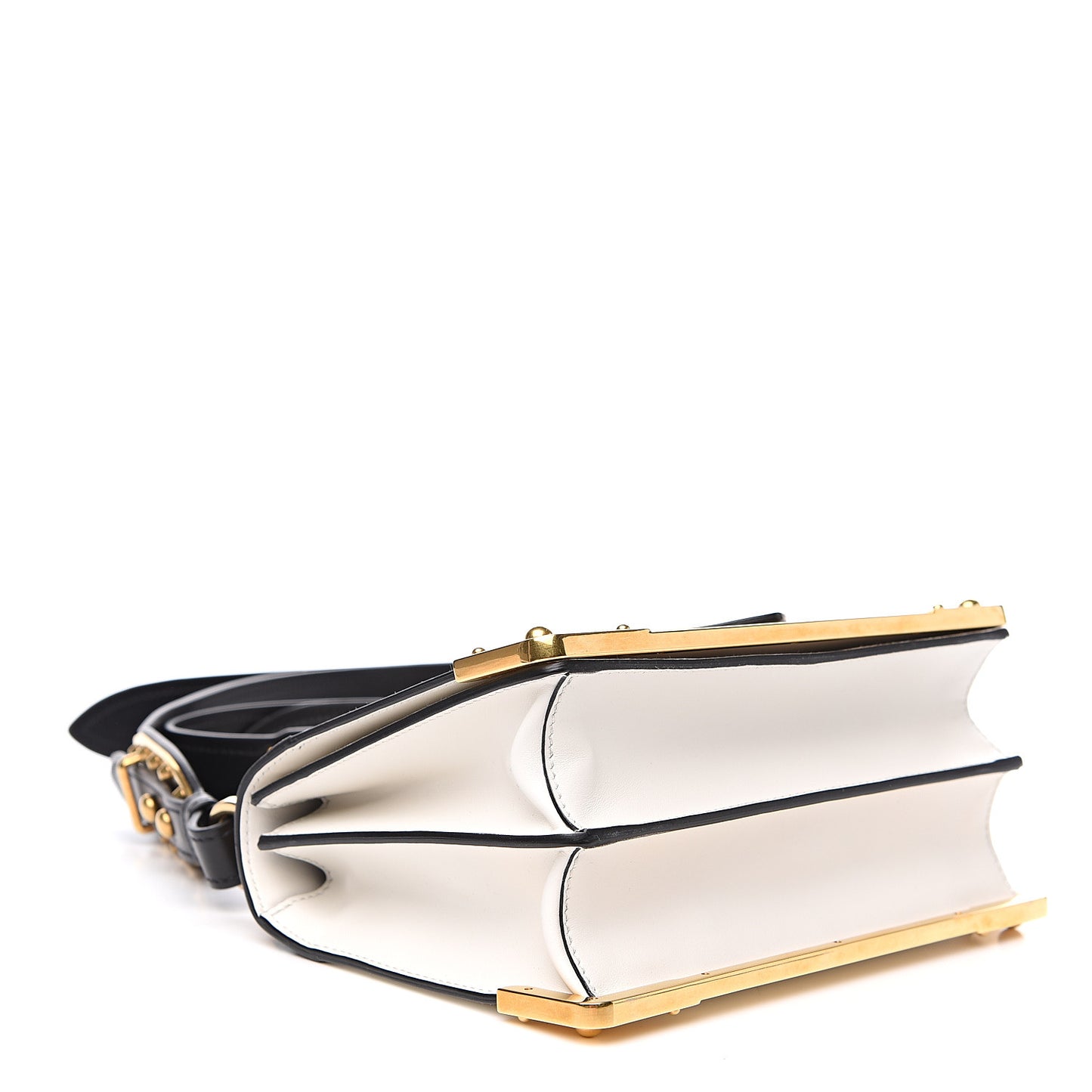 City Calf Saffiano Cahier Bag Talco Black