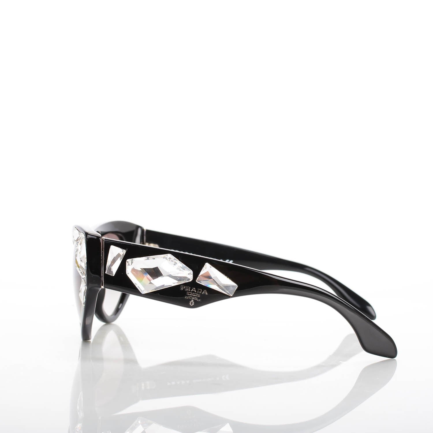Prada Crystal Voice Sunglasses SPR 21Q Black 2 of 7