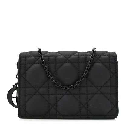Christian Dior Ultra Matte Calfskin Cannage Mini Waist Pouch on Chain Black 1 of 11