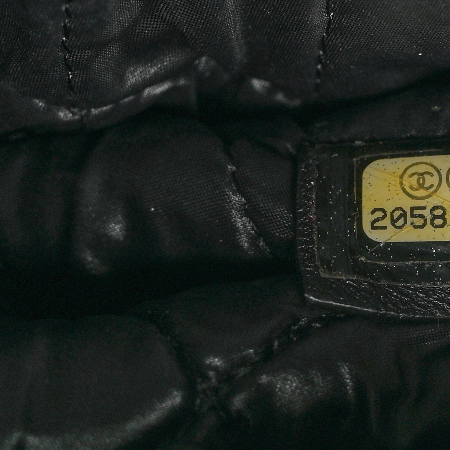 Chanel Lambskin Double Stitch Quilted Large Cosmetic Case Black 7 of 12