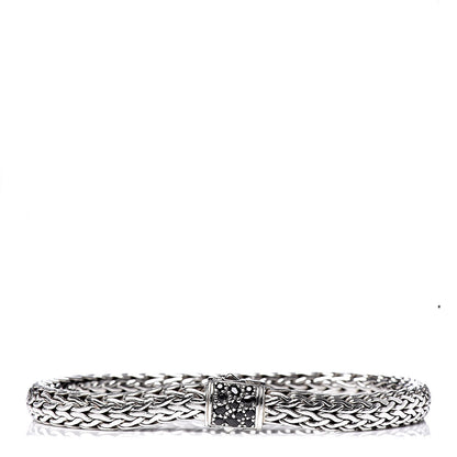 John Hardy Sterling Silver Black Sapphire 7mm Classic Chain Bracelet M 1 of 5