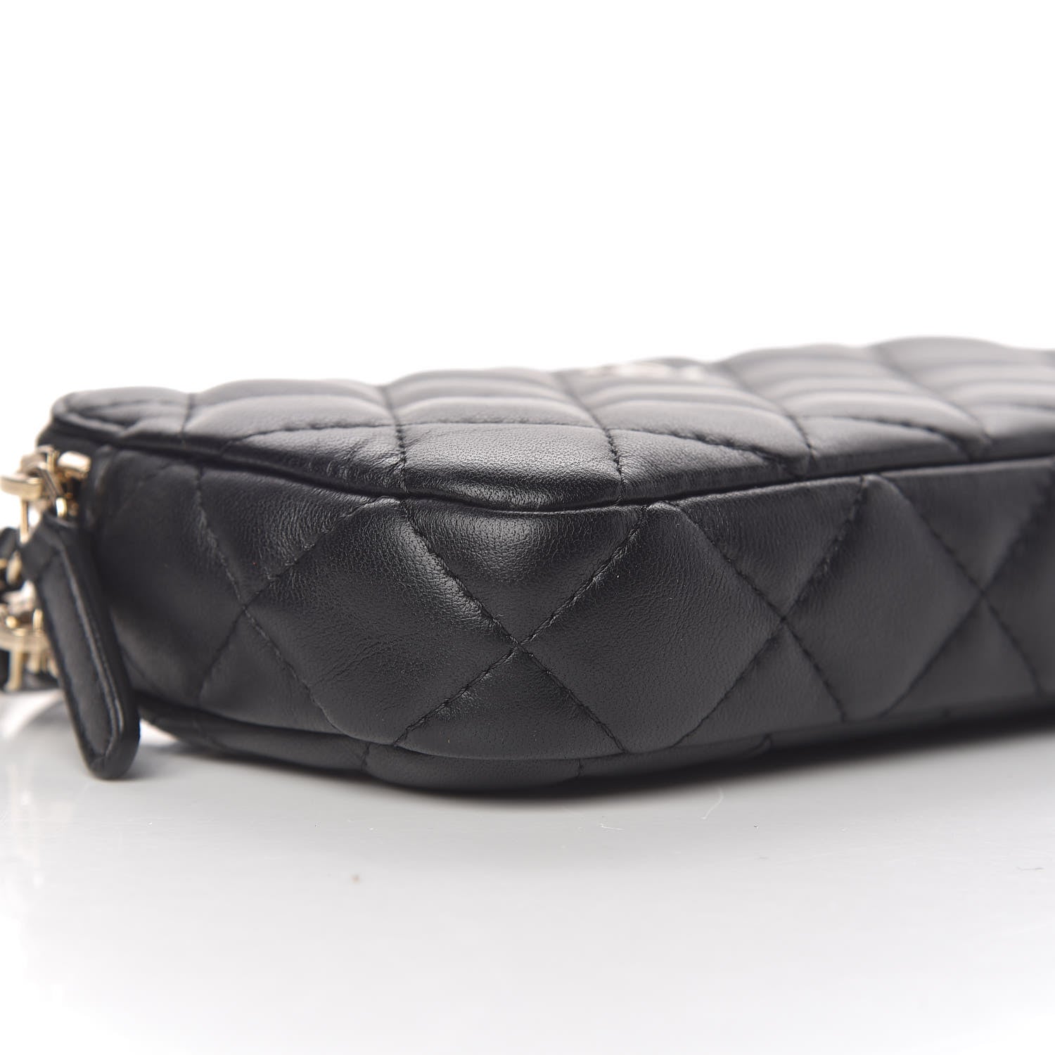 Chanel Lambskin Quilted Small Clutch With Chain Black 9 of 12
