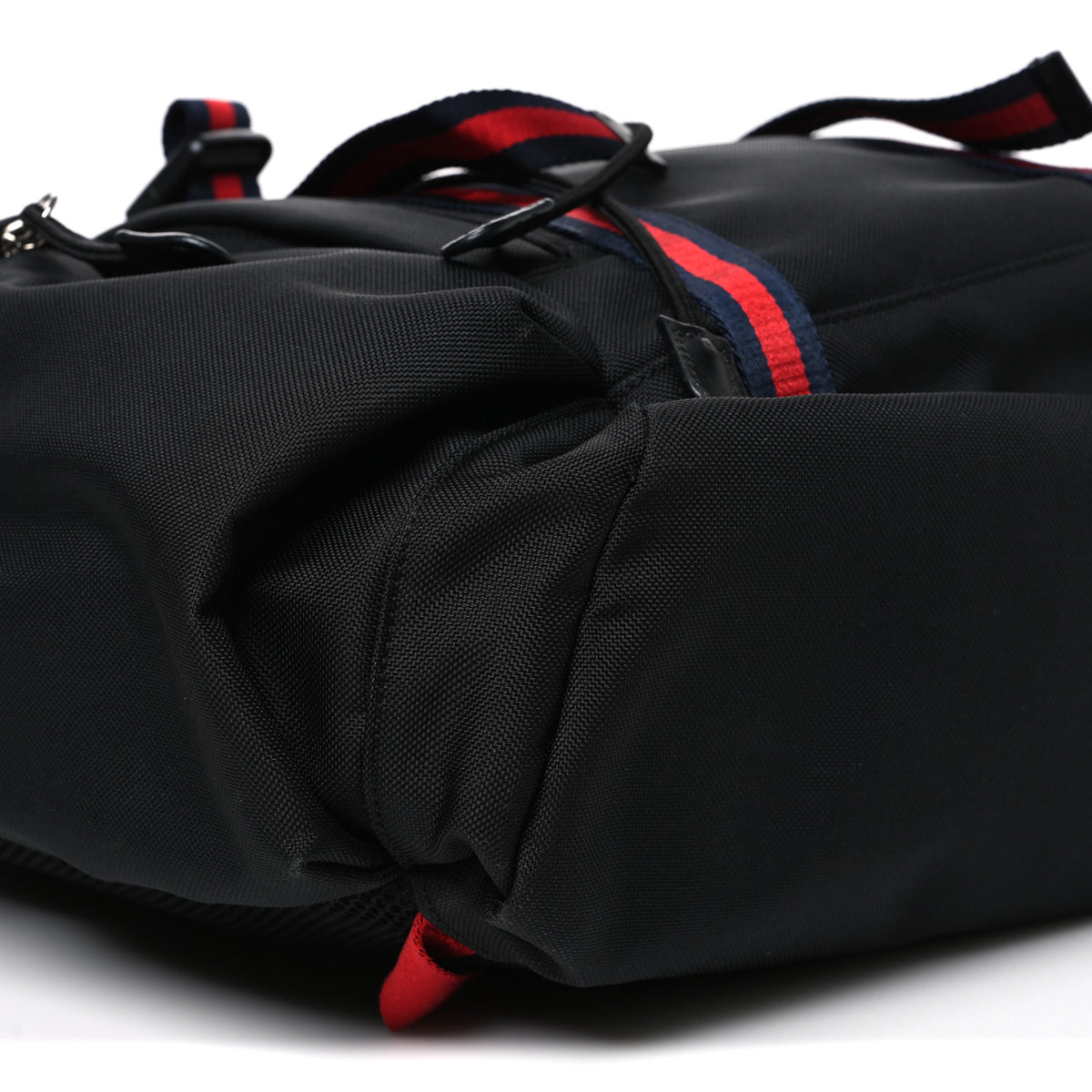 Gucci Techno Canvas Web Double Buckle Backpack Black 9 of 10