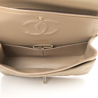 Chanel Iridescent Caviar Quilted Medium Double Flap Dark Beige 5 of 11