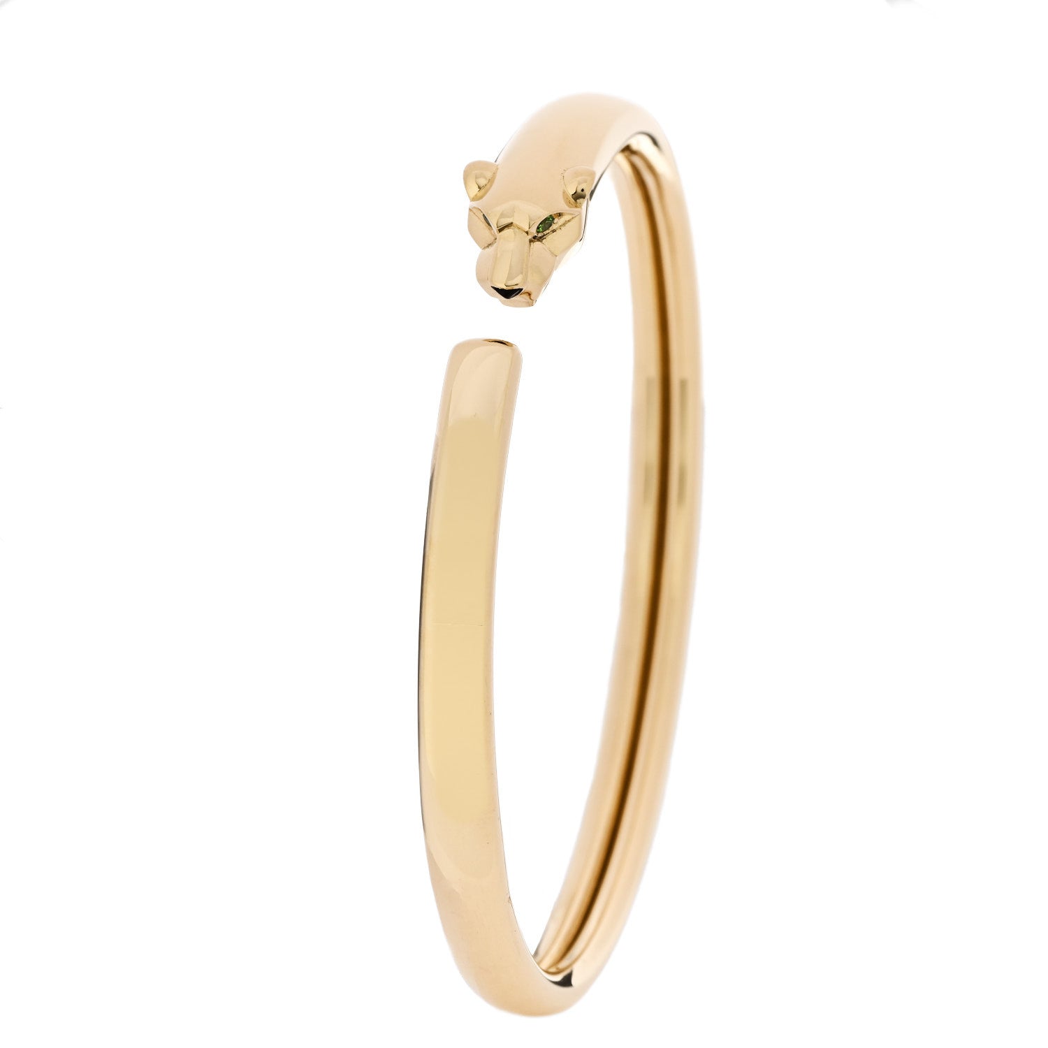 Cartier 18K Yellow Gold Tsavorite Black Onyx Panthere De Cartier Bracelet 16 1 of 5