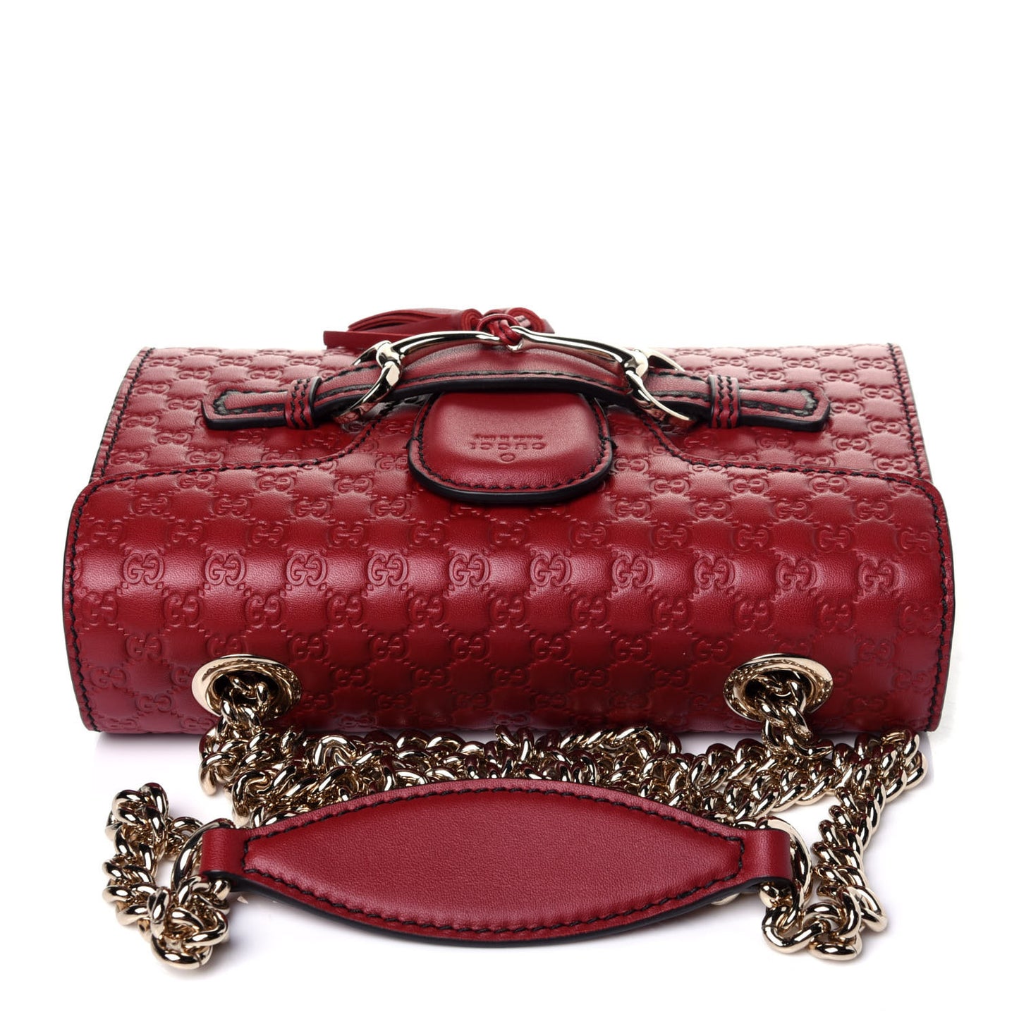 Soft Microguccissima Mini Emily Chain Shoulder Bag Rosso