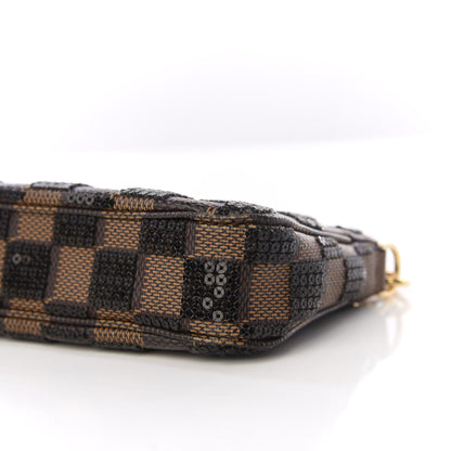 Louis Vuitton Damier Paillettes Mini Pochette Accessories Black 9 of 9