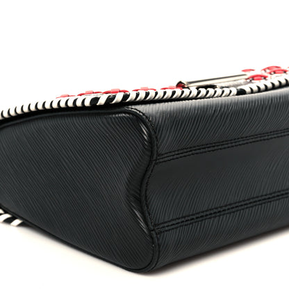 Louis Vuitton Epi Embroidered Twist Shoulder Bag MM  Black 10 of 11