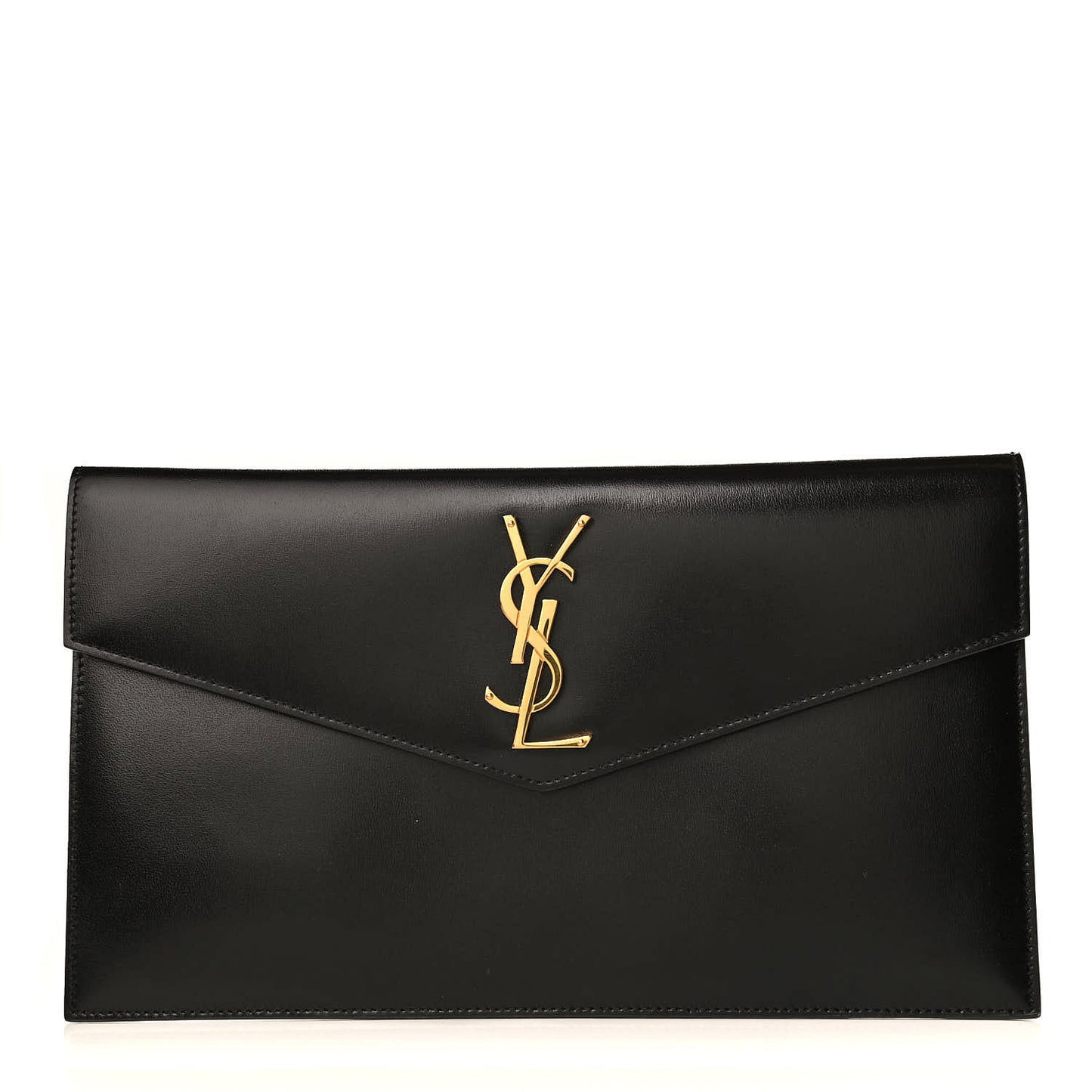 Smooth Shiny Calfskin Monogram Uptown Pouch Black