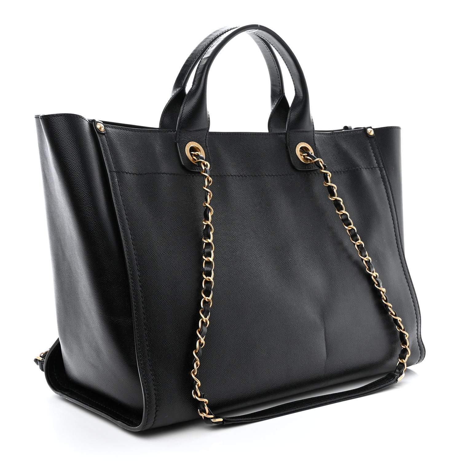 Chanel Caviar Medium Studded Deauville Tote Black 3 of 15