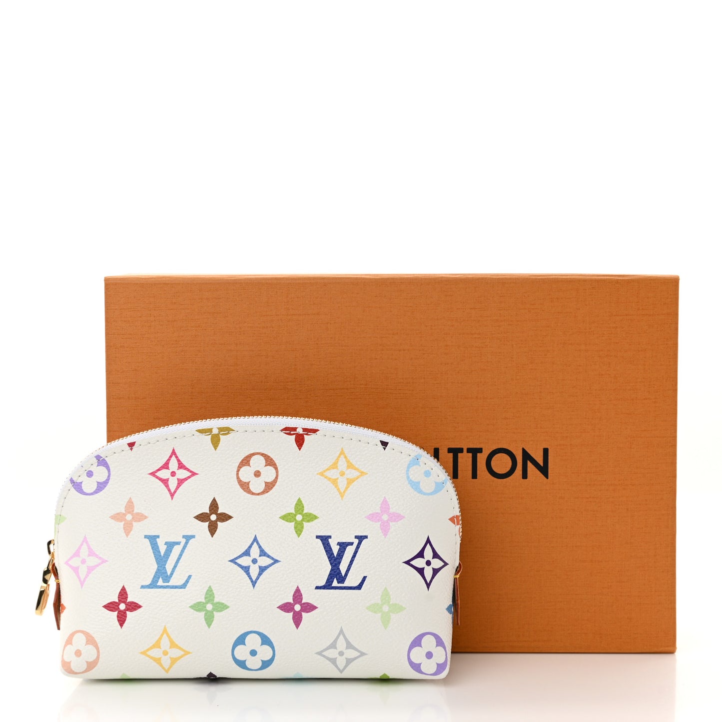LV x TM Monogram Multicolor Cosmetic Pouch PM White