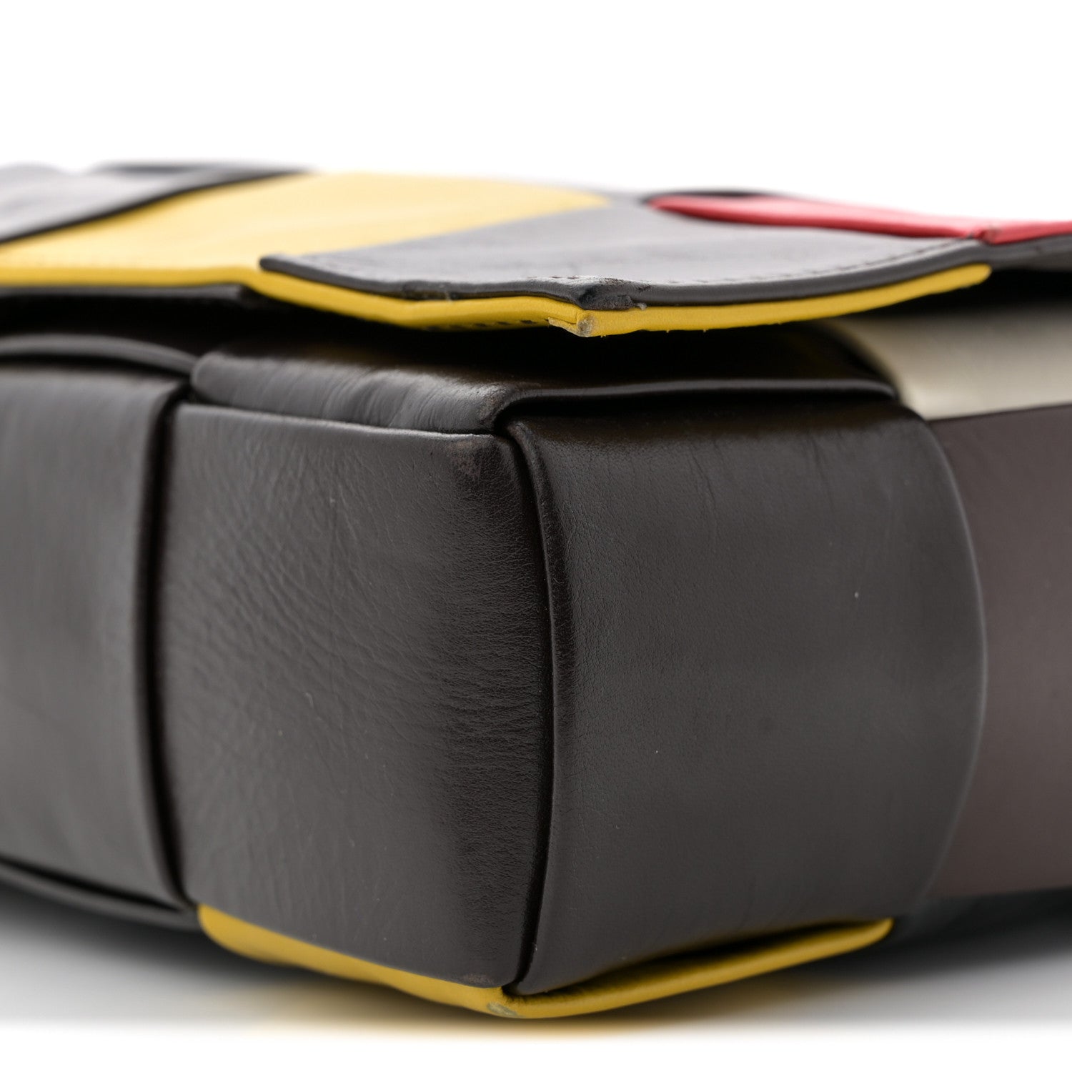 Bottega Veneta Paper Calfskin Maxi Intreccio Cassette Crossbody Bag Brown Multicolor 10 of 12