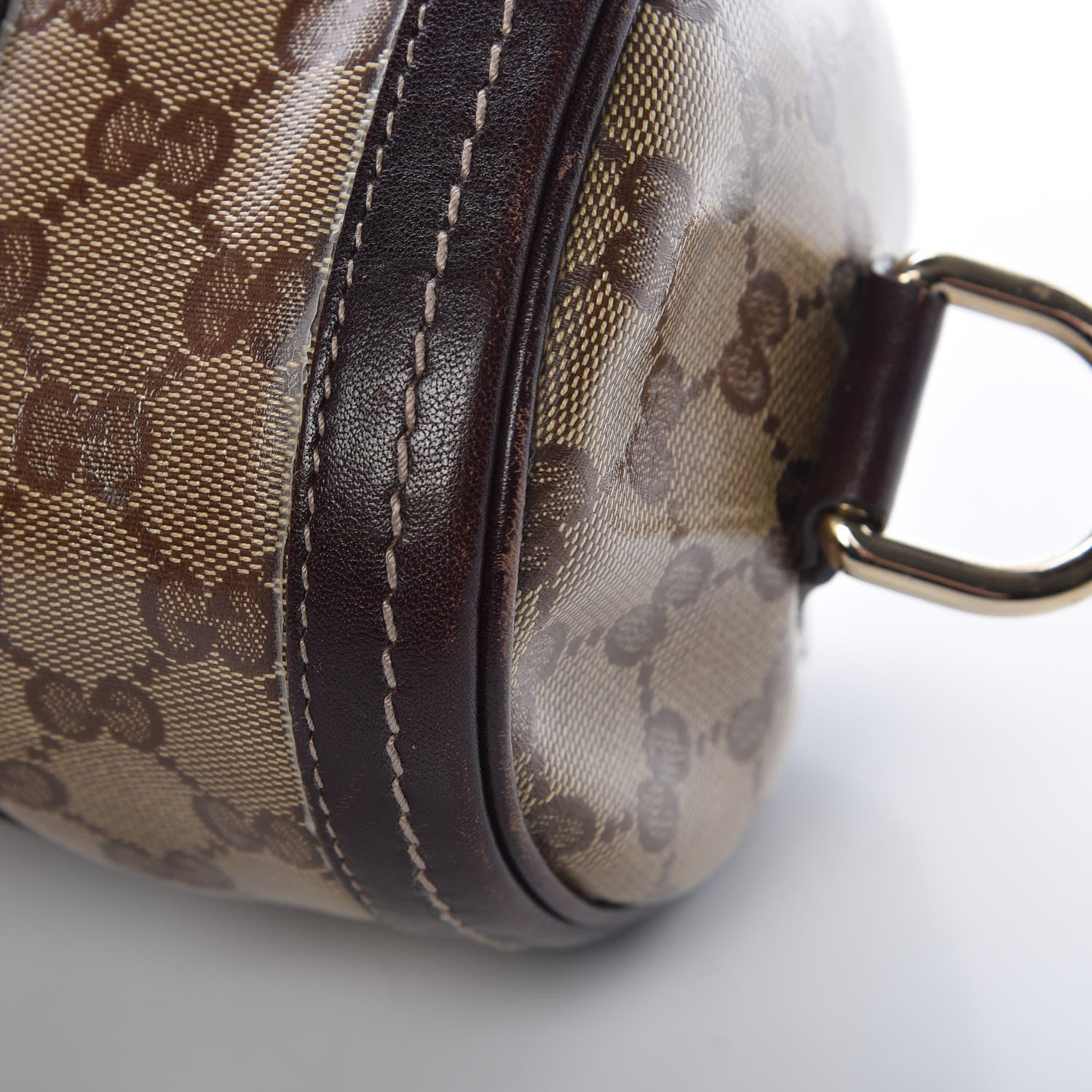 Gucci Crystal Monogram Duchessa Small Boston Bag Brown 16 of 22
