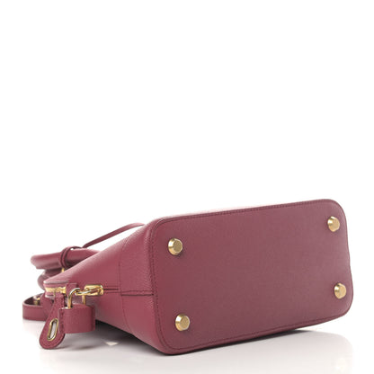 Balenciaga Signature Grained Calfskin Logo S Ville Top Handle Bag Rouge Grenat White 3 of 4
