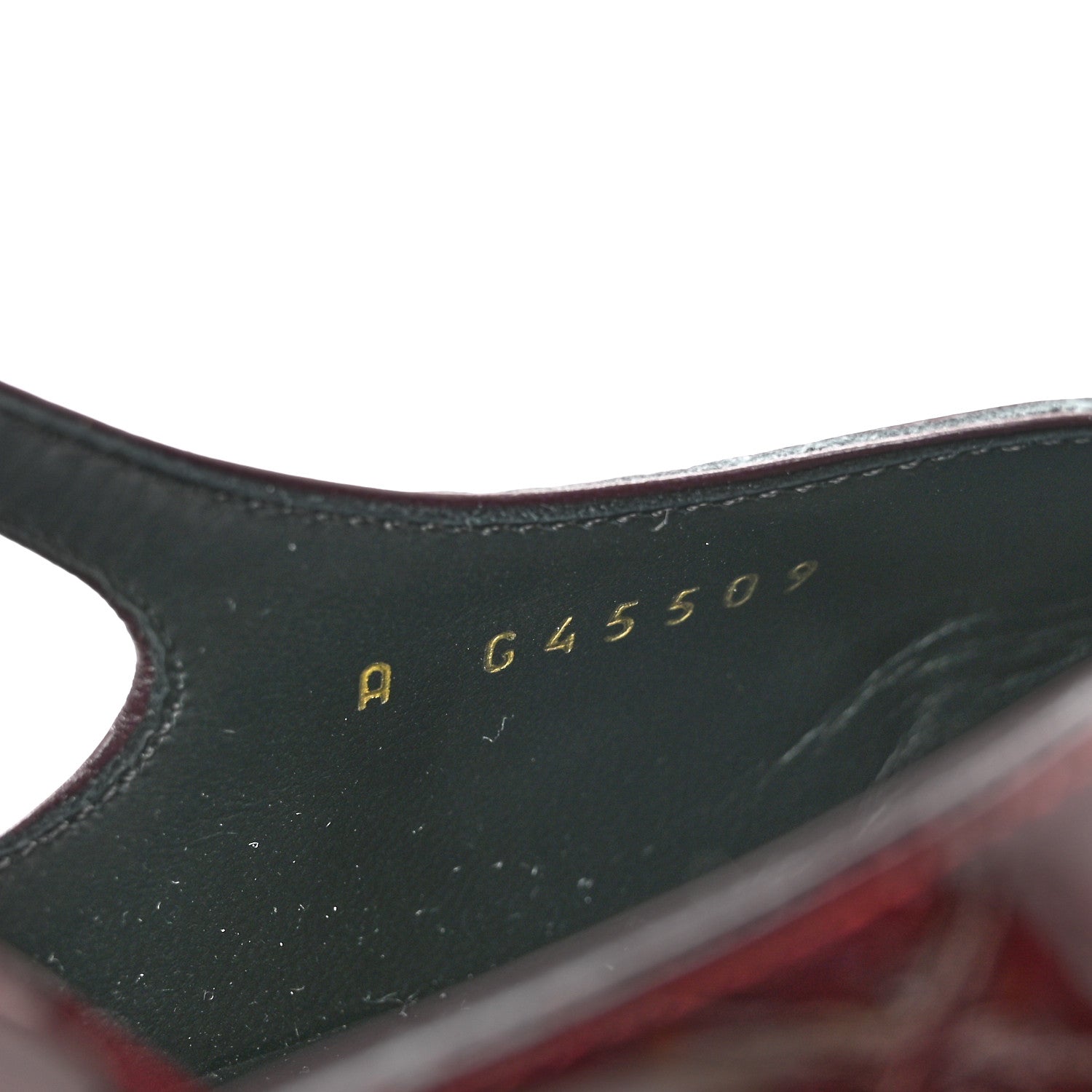 Chanel Patent Calfskin Crocodile Embossed Ballerina Flats 38.5 Dark Burgundy Black 9 of 10