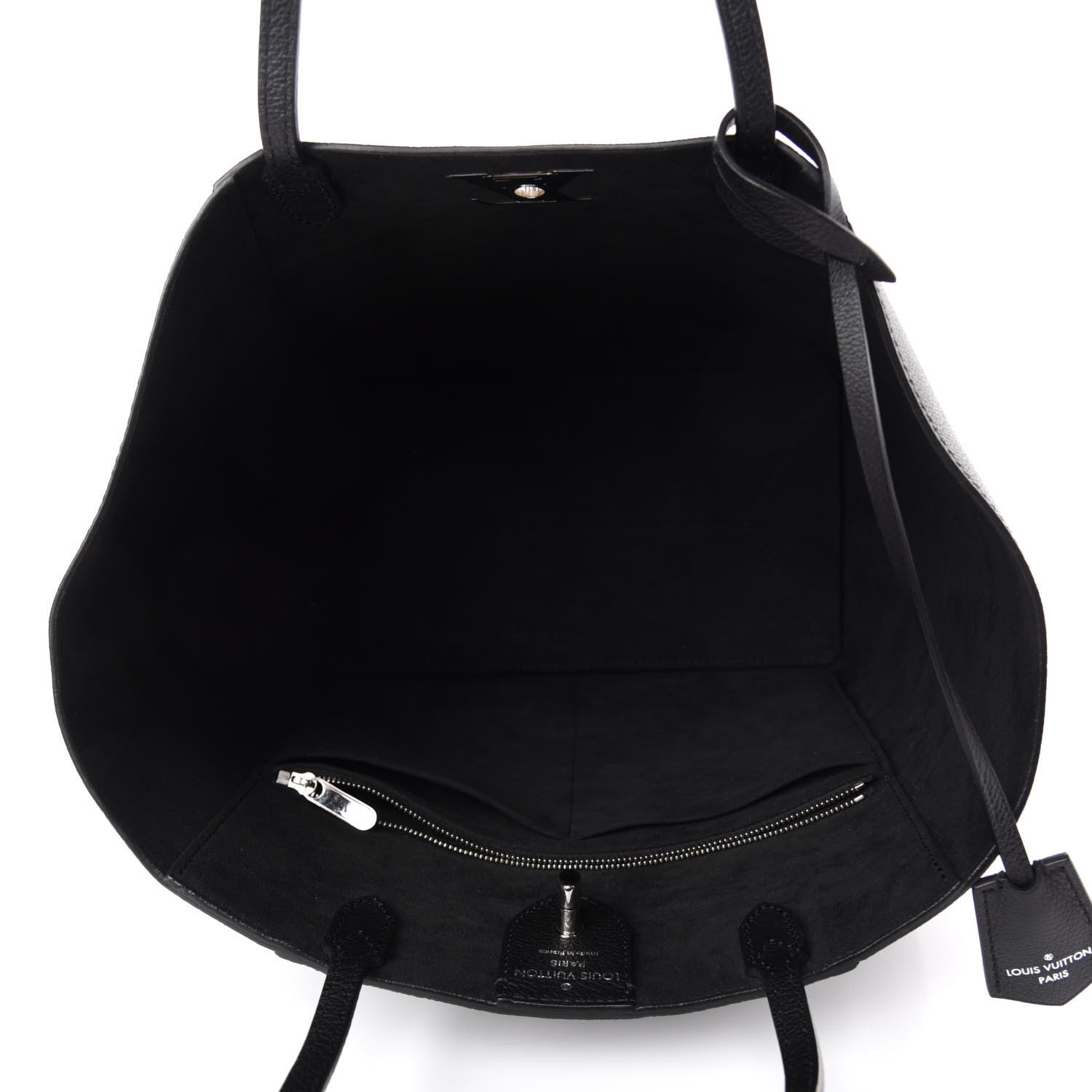 Louis Vuitton Calfskin Lockme Cabas Black 5 of 10